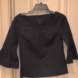 White House Black Market black 3/4 sleeve top